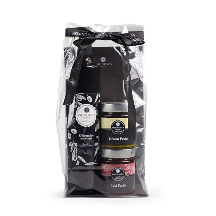 Amundsen Gavepose Olivenolje/Rød Pesto/Grønn Pesto<AMUNDSEN TRADING Sale