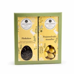 Amundsen Påskepakke m/Pasjonsfruktmandler og Påske-te<AMUNDSEN TRADING Hot