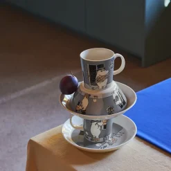 Arabia Mummi Bolle 15cm Mummipappa Grå<MOOMIN ARABIA Outlet