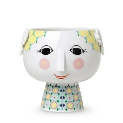 Bjørn Wiinblad Eva Potteskjuler På Fot 15,5cm Hvit m/Dekorasjon<BJØRN WIINBLAD Online