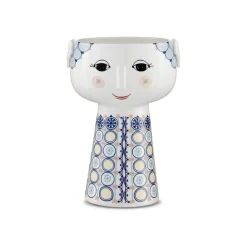 Bjørn Wiinblad Eva Vase 18,5cm Blå<BJØRN WIINBLAD Clearance