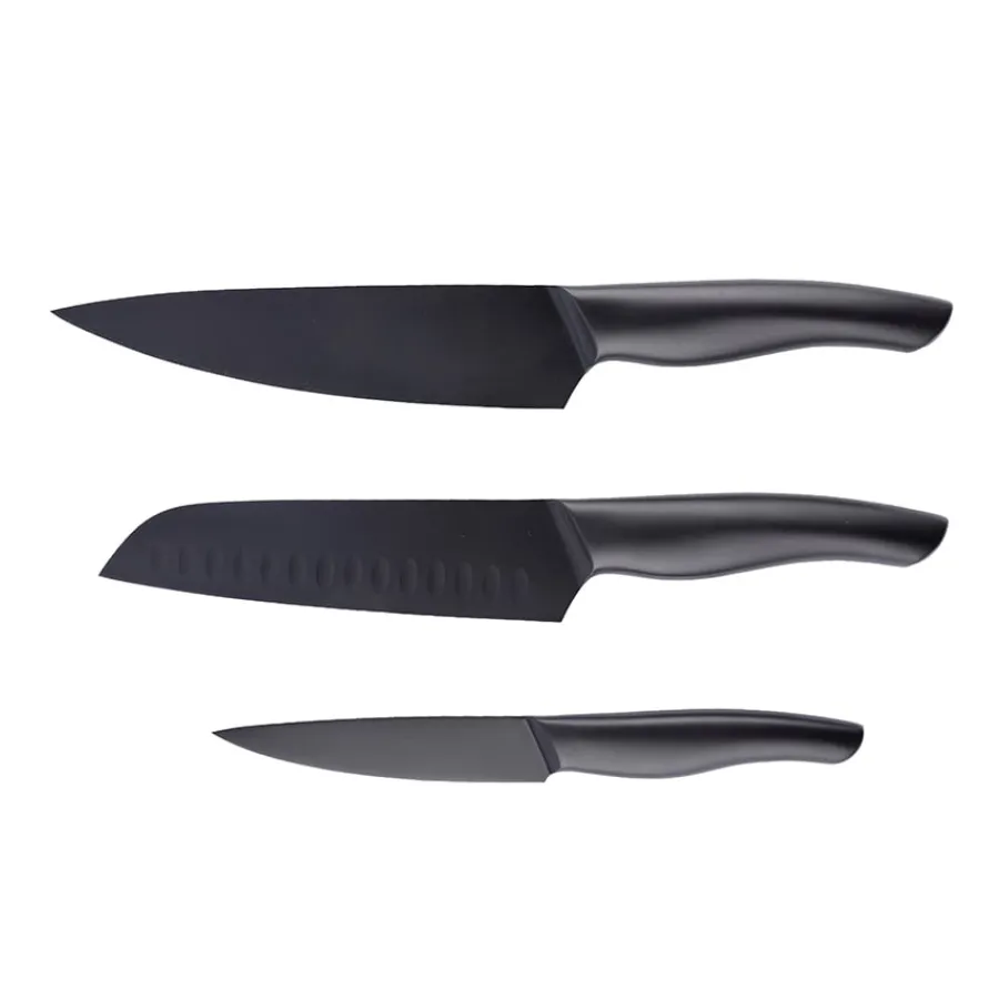 Akita Sort Knivsett 3 Kniver<CHRISTIANIA 1739 Best