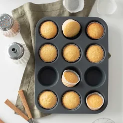 Bake Muffinsform 12 stk Silikon Brun<CHRISTIANIA 1739 Best