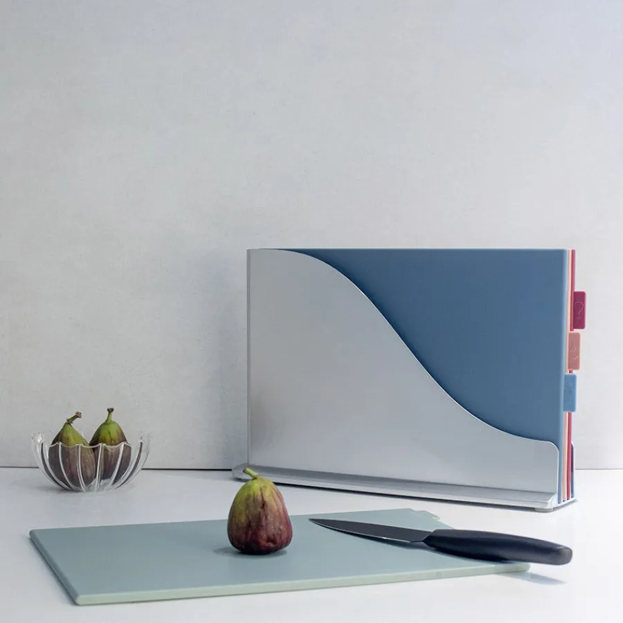 Kitchenline Skjærefjøl Sett 4stk med Stativ<CHRISTIANIA 1739 Sale