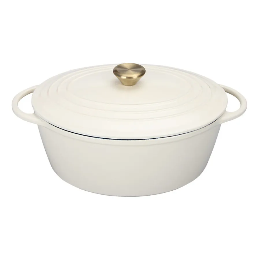 Støpejern Oval Støpejernsgryte 5L Krem<CHRISTIANIA 1739 Discount