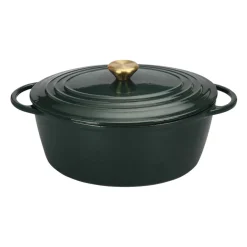 Støpejern Oval Støpejernsgryte 5L Grønn<CHRISTIANIA 1739 Clearance