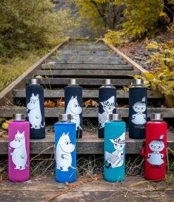 DRIKKEFLASKE M/FUTERAL RØD LILLE MY<HADELAND GLASSVERK Hot