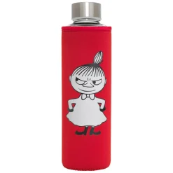 DRIKKEFLASKE M/FUTERAL RØD LILLE MY<HADELAND GLASSVERK Hot