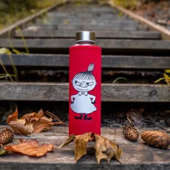 DRIKKEFLASKE M/FUTERAL RØD LILLE MY<HADELAND GLASSVERK Hot