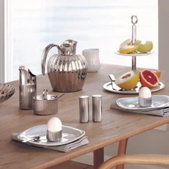 Bernadotte Sukkerskål m/Skje Rustfritt Stål<GEORG JENSEN