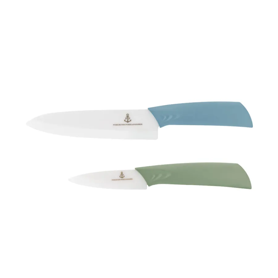 GRØNNSAKSKNIV 7,5 CM & KOKKEKNIV 17, 5 CM<PORSGRUNDS PORSELÆNSFABRIK Clearance