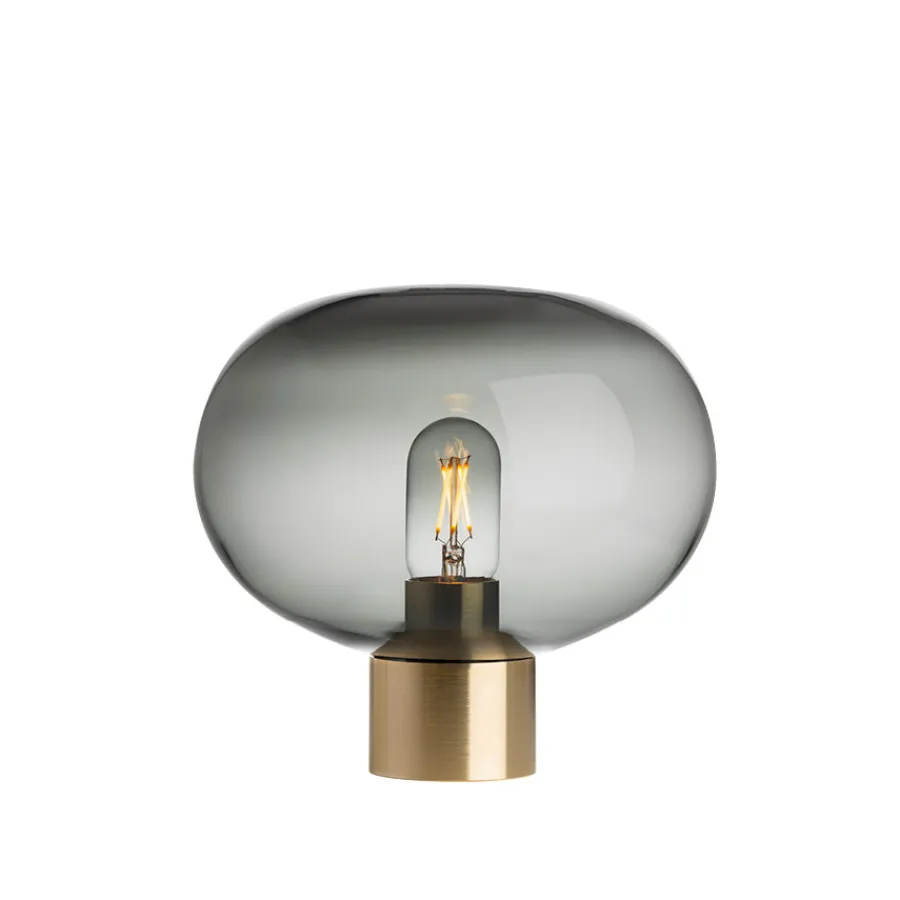 Arkiv Bordlampe 4169 Røkgrå Liten<HADELAND GLASSVERK Discount