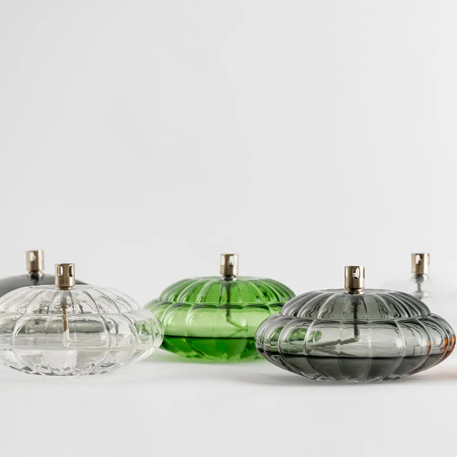 Aurora Oljelampe Optikk Grønn<HADELAND GLASSVERK Hot