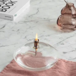 Aurora Oljelampe Klar<HADELAND GLASSVERK