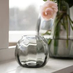 Ella Lyslykt 90mm Røkgrå<HADELAND GLASSVERK