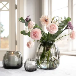 Ella Vase 140mm Røkgrå<HADELAND GLASSVERK Online