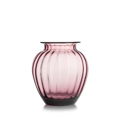 Emily Vase 23cm Rosa Optikk<HADELAND GLASSVERK Clearance