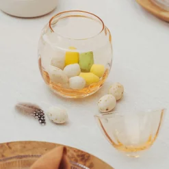 Glassegg Gul 15cm<HADELAND GLASSVERK