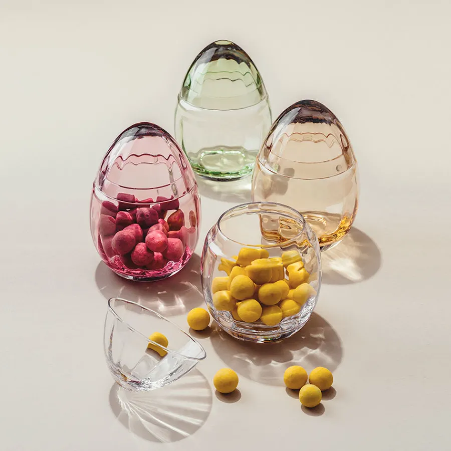 Glassegg m/Lokk Rosa 15cm<HADELAND GLASSVERK Discount