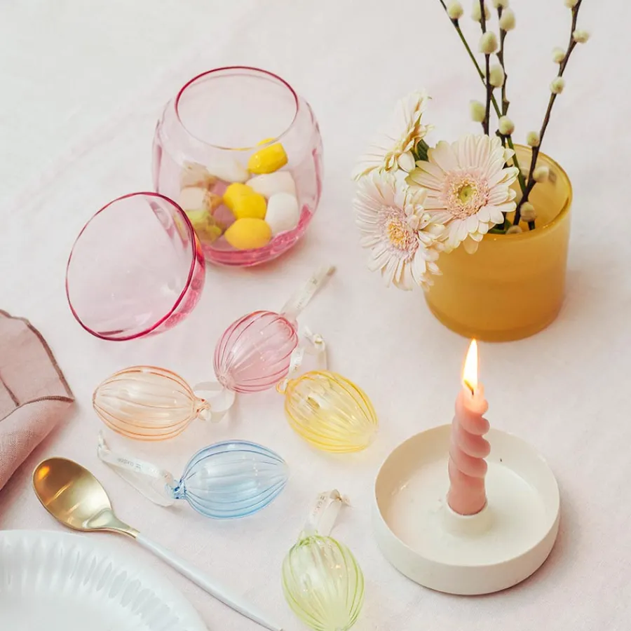 Glassegg m/Lokk Rosa 15cm<HADELAND GLASSVERK Discount