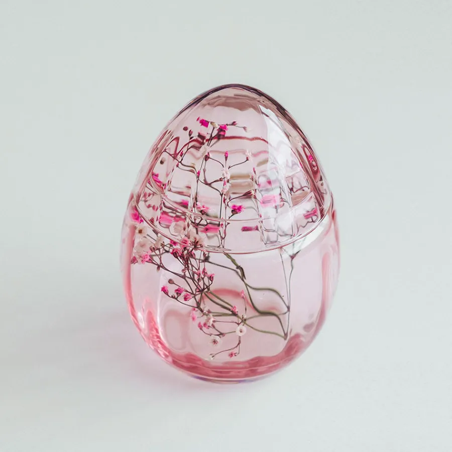 Glassegg m/Lokk Rosa 15cm<HADELAND GLASSVERK Discount