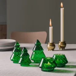 Gran Lyslykt Grønn Optikk 2pk<HADELAND GLASSVERK Best