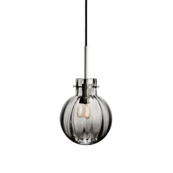 Krystallkule Taklampe Optikk Røkgrå<HADELAND GLASSVERK Discount