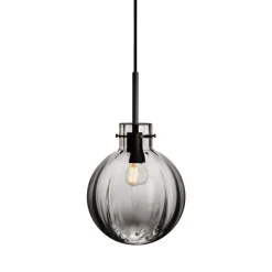 Krystallkule Taklampe Optikk Røkgrå<HADELAND GLASSVERK Discount