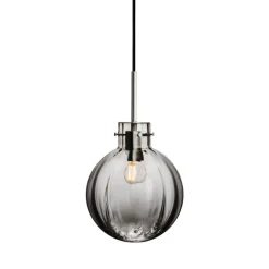 Krystallkule Taklampe Optikk Røkgrå<HADELAND GLASSVERK Discount