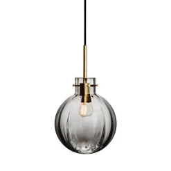 Krystallkule Taklampe Optikk Røkgrå<HADELAND GLASSVERK Discount