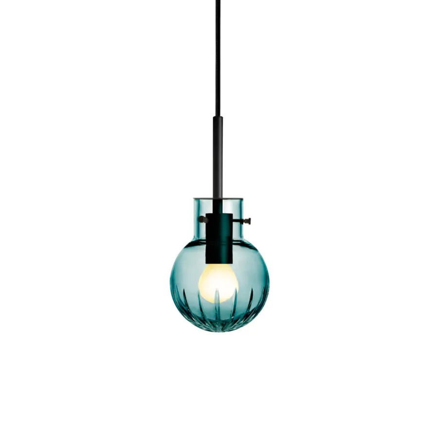 Krystallkule Taklampe Stor Stjerne Blågrønn<HADELAND GLASSVERK Hot