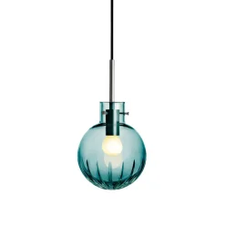 Krystallkule Taklampe Stor Stjerne Blågrønn<HADELAND GLASSVERK Hot