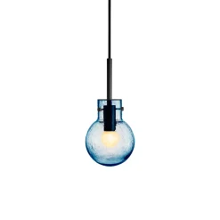 Krystallkule Taklampe Soda Stålblå<HADELAND GLASSVERK Online