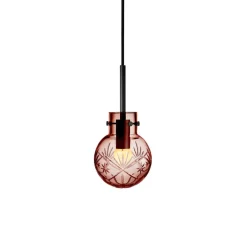 Krystallkule Taklampe<HADELAND GLASSVERK New