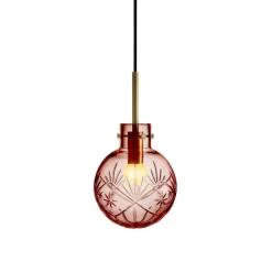 Krystallkule Taklampe<HADELAND GLASSVERK New