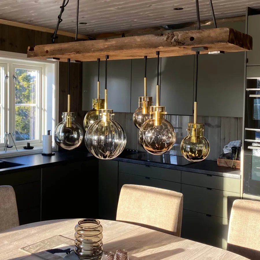 Krystalkule Taklampe<HADELAND GLASSVERK Clearance