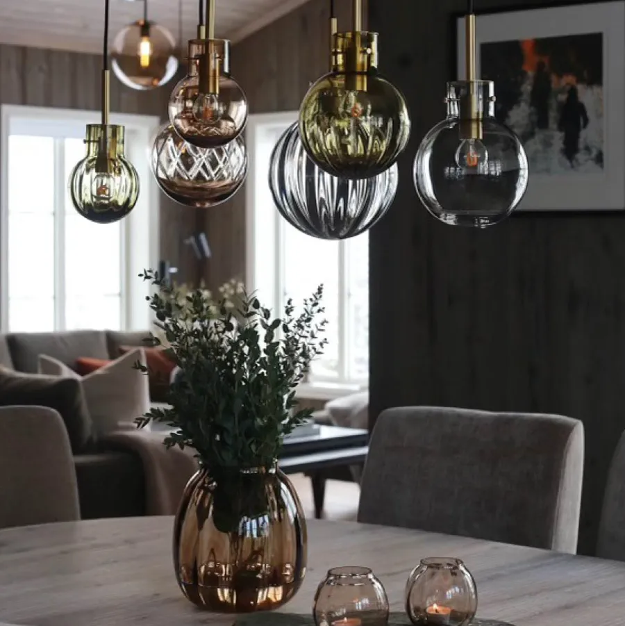 Krystalkule Taklampe<HADELAND GLASSVERK Clearance