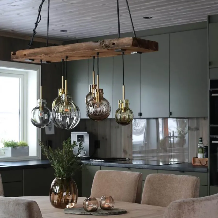 Krystalkule Taklampe<HADELAND GLASSVERK Clearance