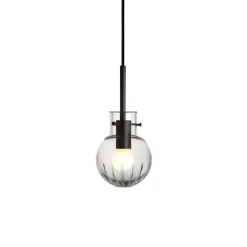 Krystallkule Taklampe Stor Stjerne Klar<HADELAND GLASSVERK