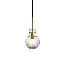 Krystallkule Taklampe Stor Stjerne Klar<HADELAND GLASSVERK