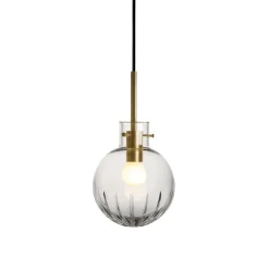 Krystallkule Taklampe Stor Stjerne Klar<HADELAND GLASSVERK