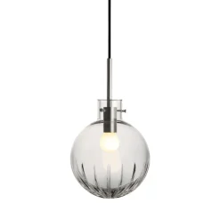 Krystallkule Taklampe Stor Stjerne Klar<HADELAND GLASSVERK