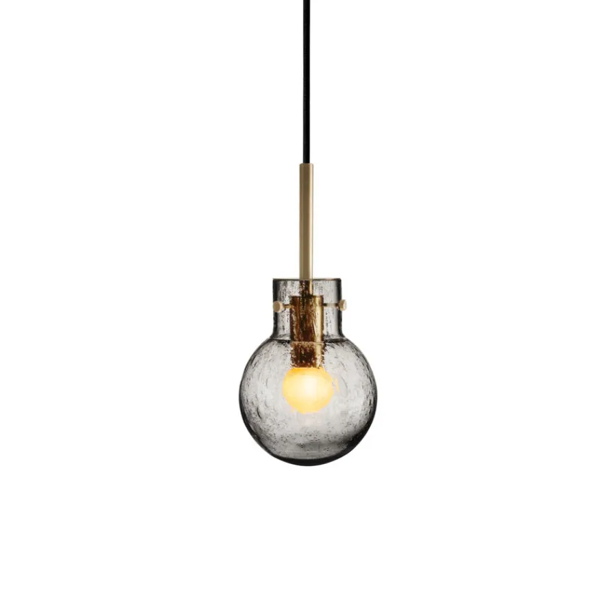 Krystallkule Taklampe Soda Røkgrå<HADELAND GLASSVERK Clearance