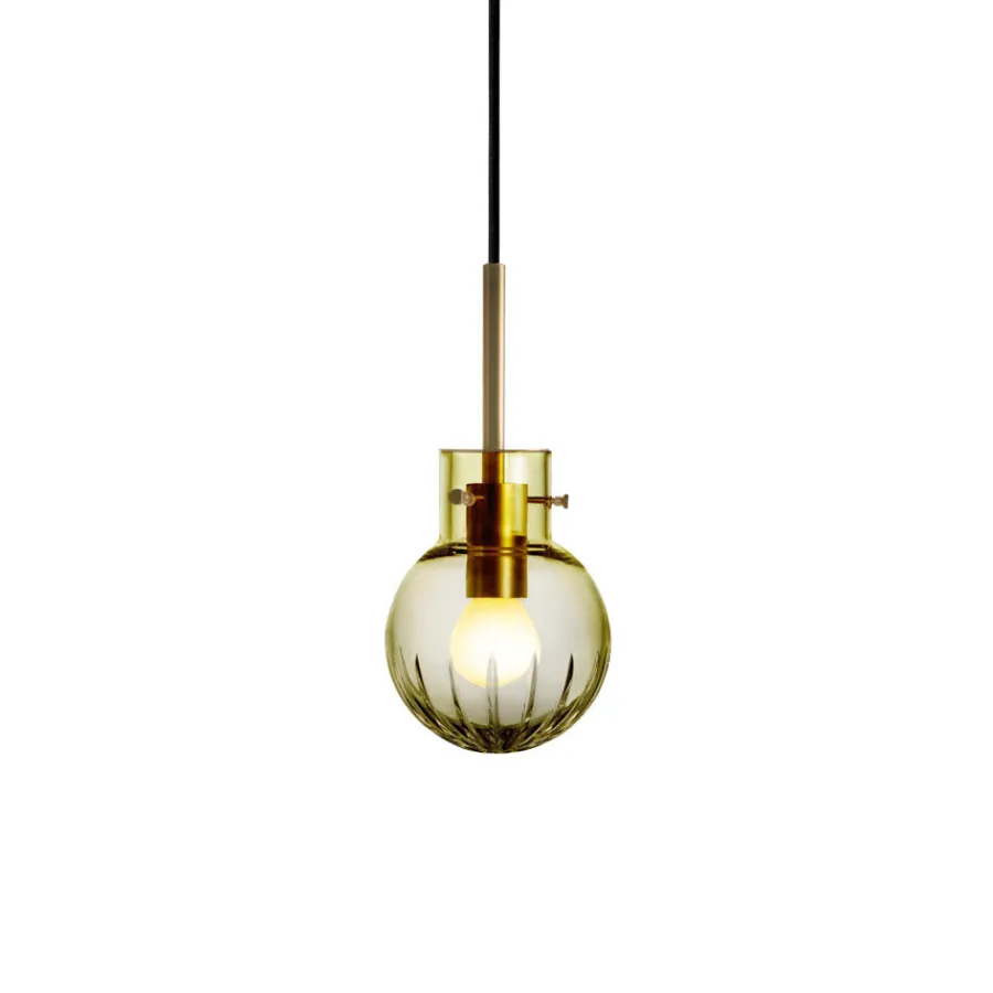 Krystallkule Taklampe Stor Stjerne Oliven<HADELAND GLASSVERK Best