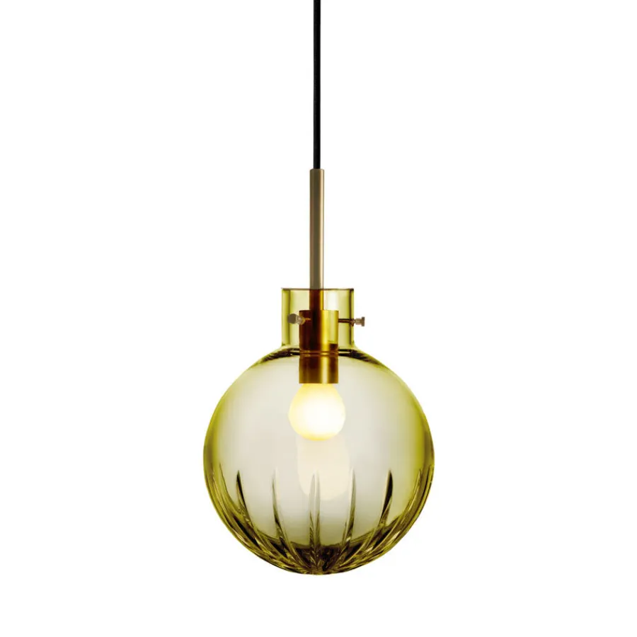 Krystallkule Taklampe Stor Stjerne Oliven<HADELAND GLASSVERK Best