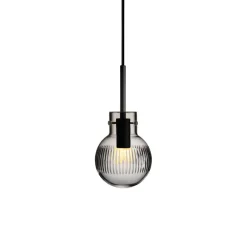 Krystallkule Taklampe Skjær Røkgrå<HADELAND GLASSVERK New