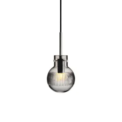 Krystallkule Taklampe Skjær Røkgrå<HADELAND GLASSVERK New