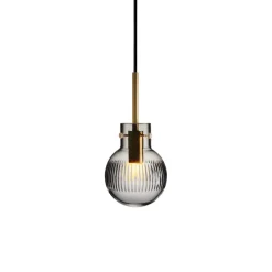 Krystallkule Taklampe Skjær Røkgrå<HADELAND GLASSVERK New