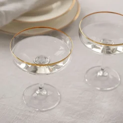 Odyssè Cavaskål Gullkant 2stk 25cl<HADELAND GLASSVERK Hot