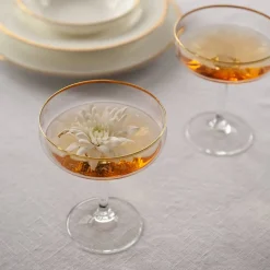 Odyssè Cavaskål Gullkant 2stk 25cl<HADELAND GLASSVERK Hot